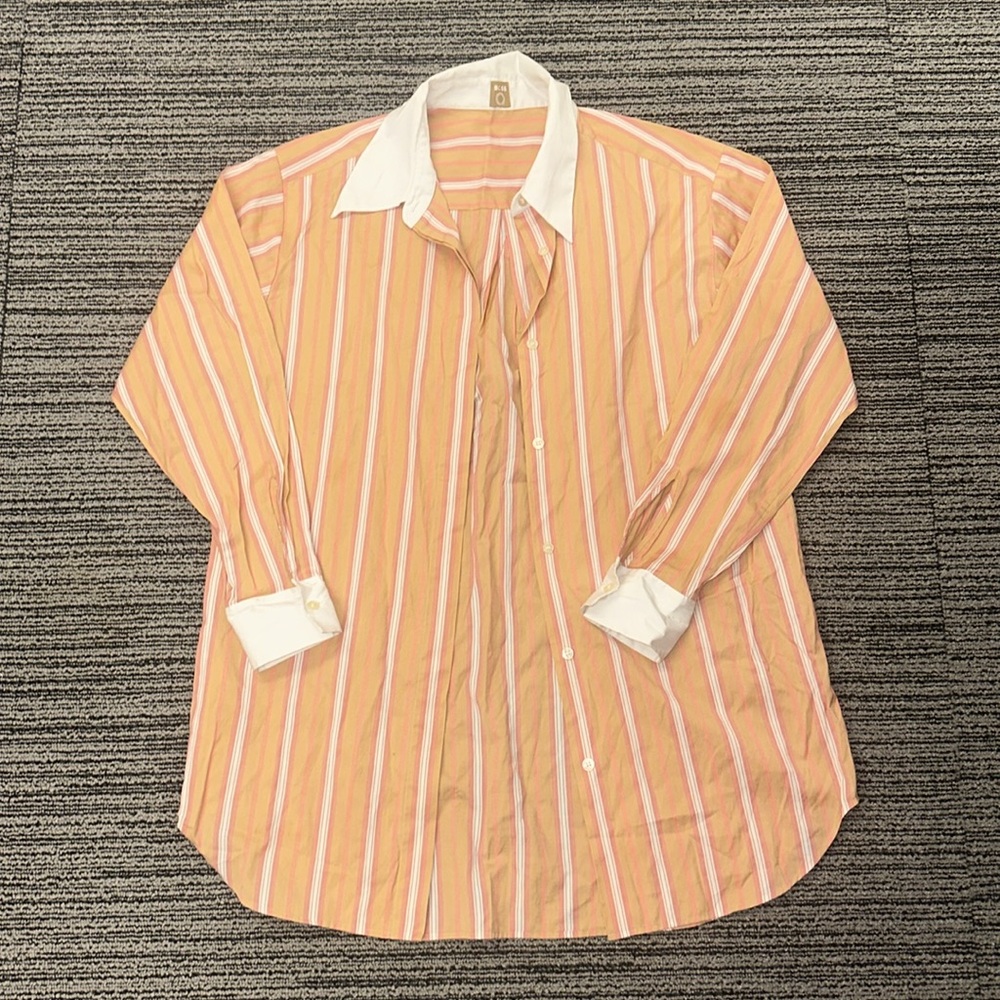 🔥🔥🔥Boss Oversized Long Sleeves Striped Button Down Shirt